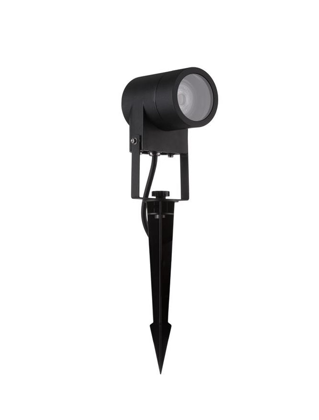 VIDA Black Aluminium & Clear Glass LED GU10 1x10 Watt 220-240 Volt Bulb Excluded IP65 D: 7 W: 9.5 H: 21 cm