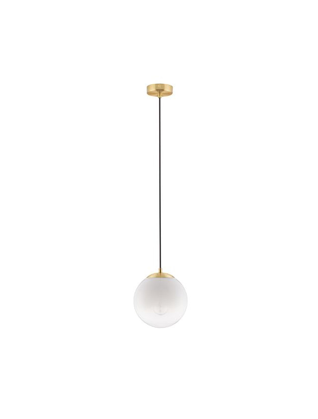 VITA Brass Gold Metal & Gradient White Glass LED E27 1x12 Watt 230 Volt IP20 Bulb Excluded D: 20 H: 120 cm Adjustable Height