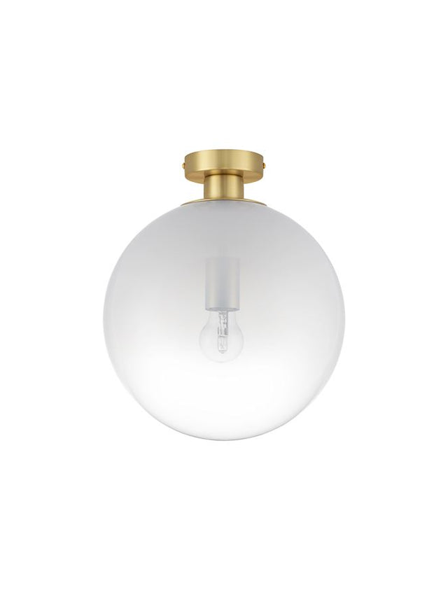 VITA Brass Gold Metal & Gradient White Glass LED E27 1x12 Watt 230 Volt IP20 Bulb Excluded D: 30 H: 35.5 cm