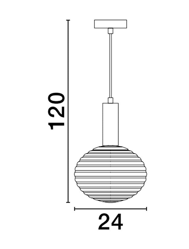 ALLEN Matt Gold Metal & Milky White Structured Glass LED E27 1x12 Watt 230 Volt IP20 Bulb Excluded D: 24 H: 120 cm Adjustable height