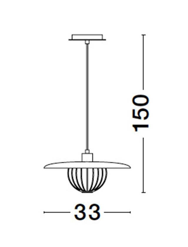 FOX Gold Metal LED E27 1x12 Watt 230 Volt IP20 Bulb Excluded D: 33 H: 150 cm Adjustable height