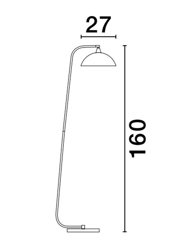 MIRBA Sandy Black Metal Outside Gold Metal Inside LED E27 1x12 Watt 230 Volt IP20 Bulb Excluded Cable Length: 183 cm D: 27 H: 160 cm Adjustable