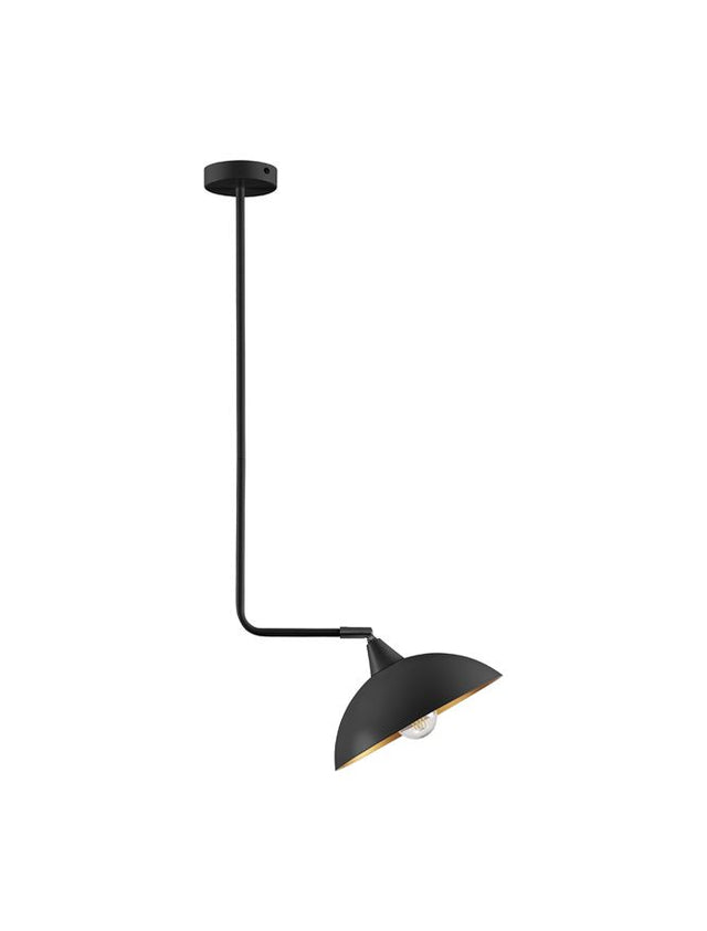 MIRBA Sandy Black Metal Outside Gold Metal Inside LED E27 1x12 Watt 230 Volt IP20 Bulb Excluded L: 40 W: 27 H: 120 cm Fixed height Adjustable