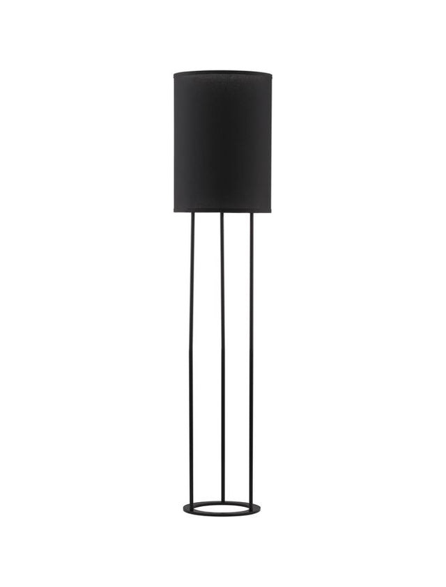 LEITH Black Fabric Shade & Black Aluminium LED E27 1x12 Watt 230 Volt IP20 Bulb Excluded Cable Length: 300 cm D: 30 H: 135 cm