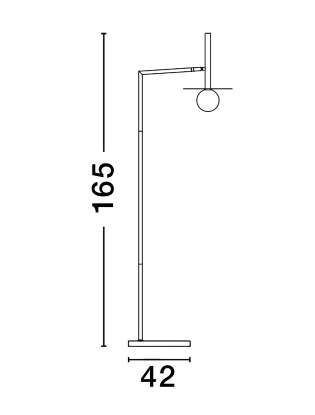 PIELO Sandy Black Metal Opal Glass LED G9 1x5 Watt 230 Volt IP20 Class II Bulb Excluded D: 42 H: 165 cm