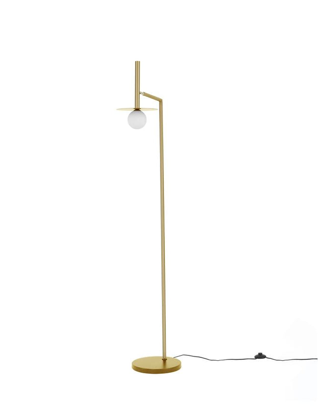 PIELO Brass Gold Metal Opal Glass LED G9 1x5 Watt 230 Volt IP20 Class II Bulb Excluded D: 42 H: 165 cm