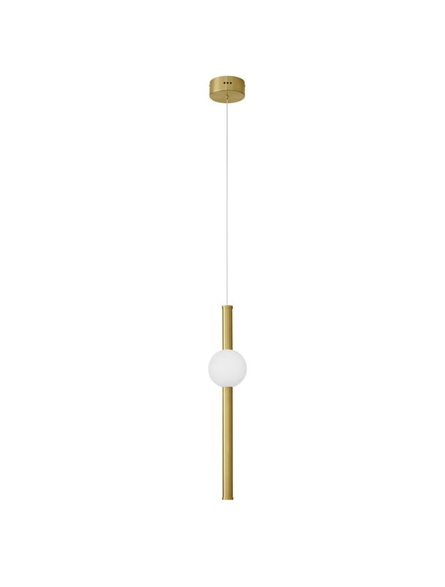 NEUTRON Gold Aluminium & Acrylic LED 11 Watt 230 Volt 734Lm 3000K IP20 D: 12 H: 150 cm Adjustable Height