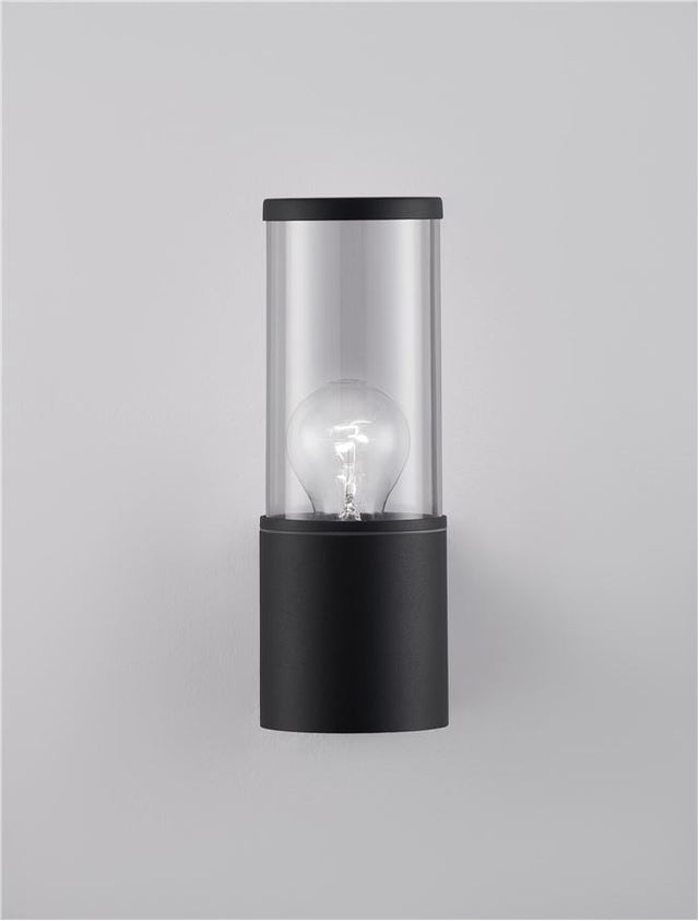 ZOSIA Dark Grey Aluminum & Clear Acrylic LED E27 1x12 Watt 220-240 Volt Blub Excluded IP65 D: 9 W: 12 H: 25 cm