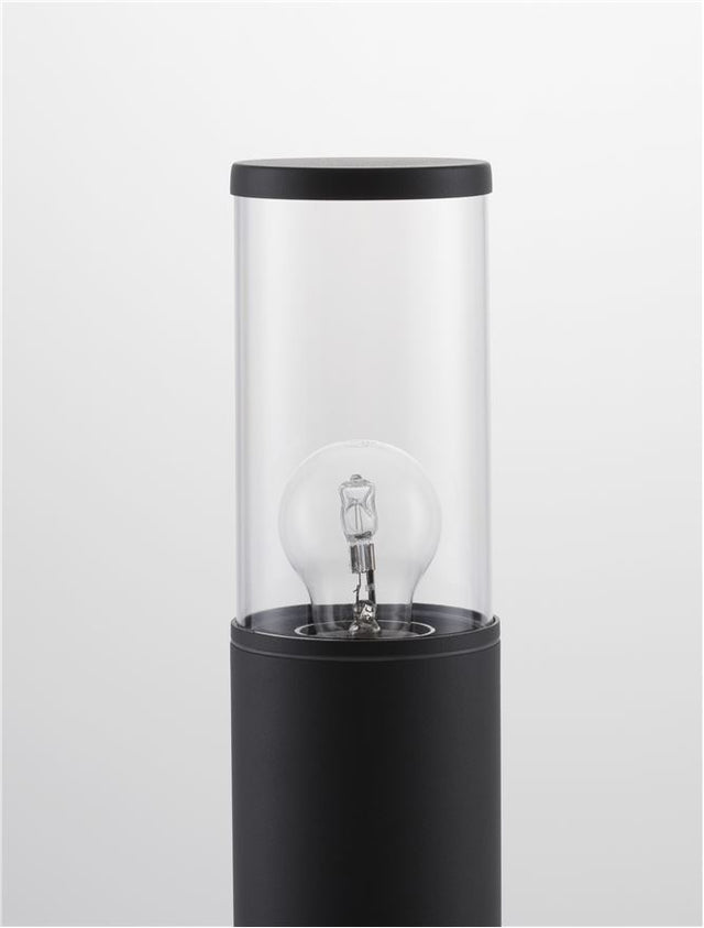 ZOSIA Dark Grey Aluminum & Clear Acrylic LED E27 1x12 Watt 220-240 Volt Bulb Excluded IP65 D: 9 H: 50 cm