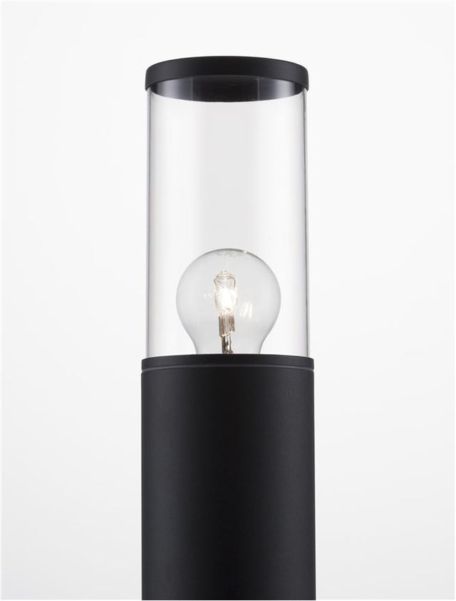 ZOSIA Dark Grey Aluminum & Clear Acrylic LED E27 1x12 Watt 220-240 Volt Bulb Excluded IP65 D: 9 H: 50 cm