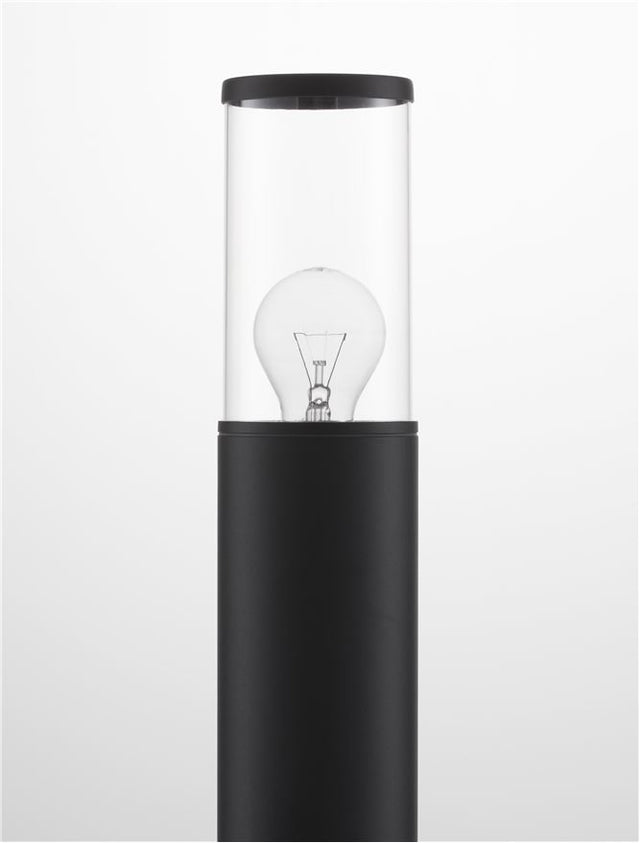 ZOSIA Dark Grey Aluminum & Clear Acrylic Diffuser LED E27 1x12 Watt 220-240 Volt Bulb Excluded IP65 D: 9 H: 80 cm