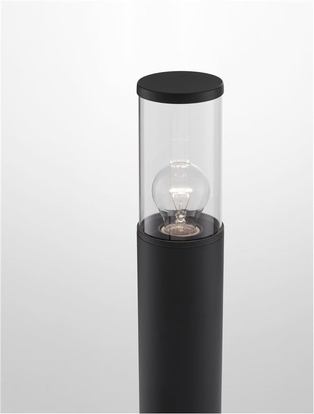 ZOSIA Dark Grey Aluminum & Clear Acrylic Diffuser LED E27 1x12 Watt 220-240 Volt Bulb Excluded IP65 D: 9 H: 80 cm