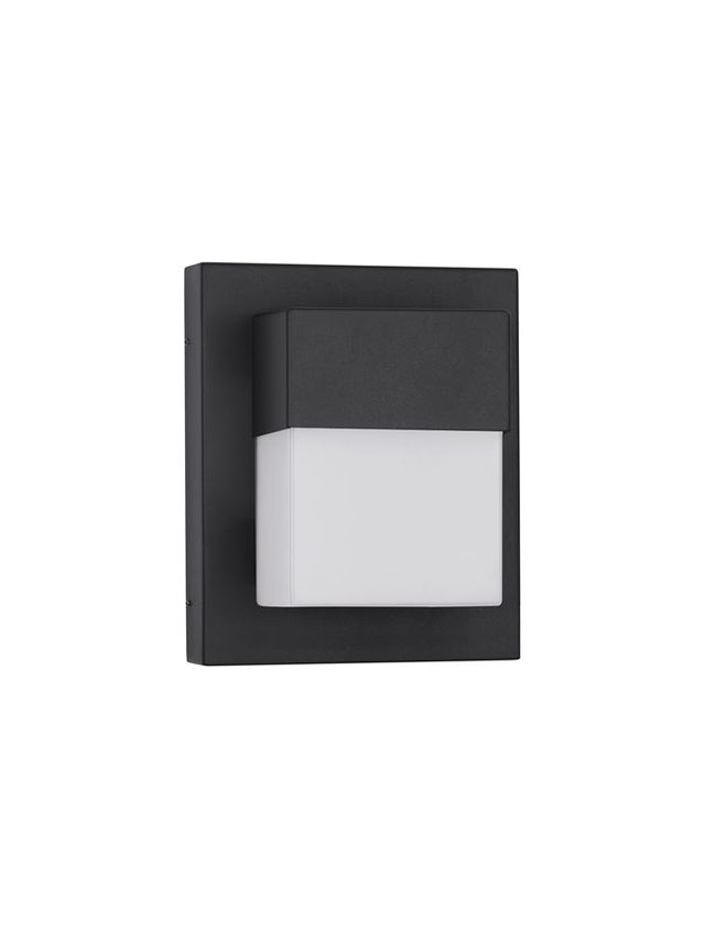 LETO Sandy Black Aluminium Acrylic Diffuser LED 10 Watt 1208Lm 3000K 220-240V Beam Angle 120º IP65 L: 14.5 W: 10.2 H: 17.5 cm