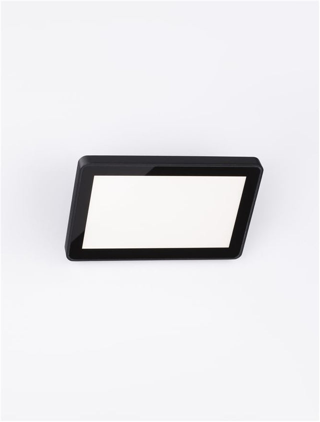 NOBU Sandy Black Aluminium & Tempered Glass Diffuser Silicone Gasket LED 15 Watt 496.9Lm 3000K 220-240V IP65 L: 19.3 W: 4.7 H: 12.7 cm