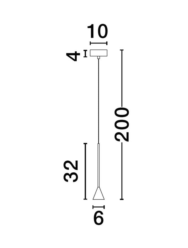 NET Triac Dimmable Coffee Aluminium LED 6 Watt 220-240 Volt 262Lm 3000K IP20 D: 6 H: 200 cm Adjustable Height