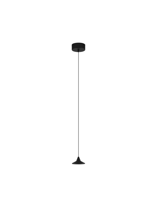 DRO Triac Dimmable Black Aluminium LED 6 Watt 220-240 Volt 355Lm 3000K IP20 D: 9.2 H: 150 cm Adjustable Height