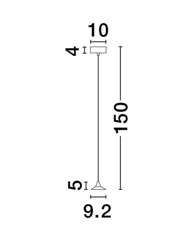 DRO Triac Dimmable White Aluminium LED 6 Watt 220-240 Volt 355Lm 3000K IP20 D: 9.2 H: 150 cm Adjustable Height