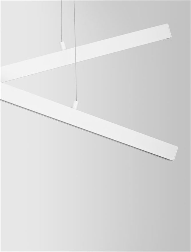 X-LINE Triac Dimmable Sandy White Aluminiun & Acrylic LED 40 Watt 230V IP20 1428Lm 3000K Class II L: 100 W: 8 H: 120 cm Adjustable Height