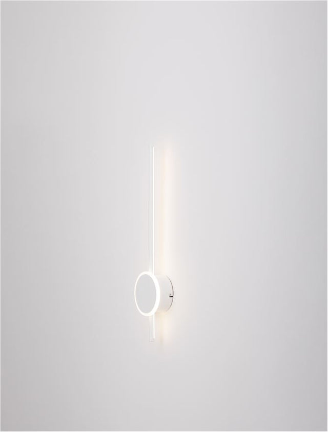 CLOCK Sandy White Aluminium & Acrylic LED 18 Watt 220 Volt 1260Lm 3000K IP20 D: 13.6 W: 6.5 H: 61 cm