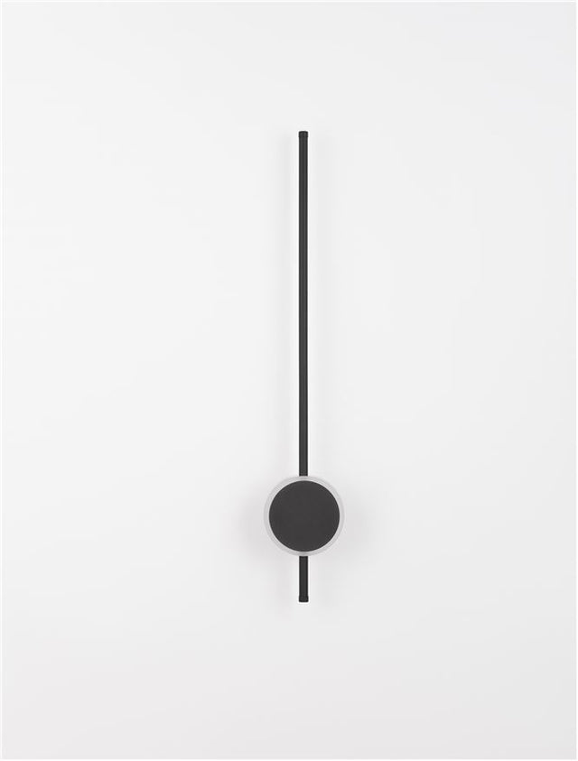 CLOCK Sandy Black Aluminium & Acrylic LED 22 Watt 220 Volt 1560Lm 3000K IP20 D: 13.6 W: 6.5 H: 80 cm