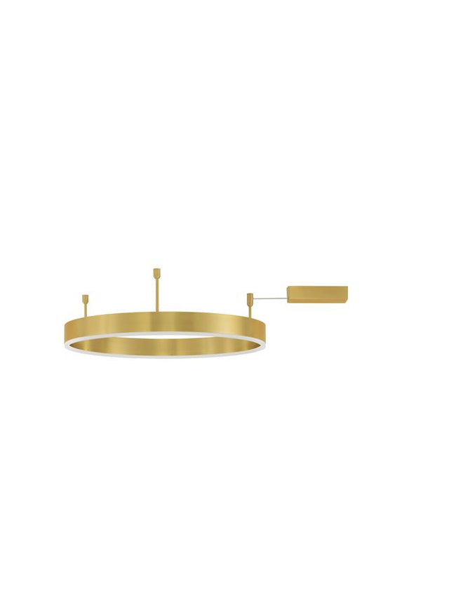 MOTIF Triac Dimmable Brass Gold Aluminium & Acrylic LED 46 Watt 230 Volt 3700Lm 3000K IP20 D: 60 W: 1.2 H: 18 cm