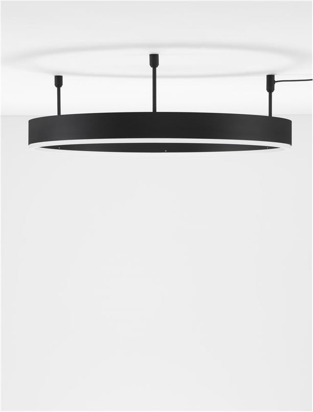 MOTIF Triac Dimmable Sandy Black Aluminium & Acrylic LED 46 Watt 230 Volt 3700Lm 3000K IP20 D: 60 W: 1.2 H: 18 cm