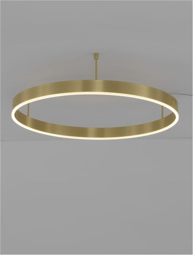 MOTIF Triac Dimmable Brass Gold Aluminium & Acrylic LED 50 Watt 230 Volt 4166Lm 3000K IP20 D: 80 W: 1.2 H: 18 cm