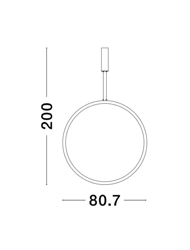 CHANGE Triac Dimmable Brass Gold Aluminium & Acrylic LED 48 Watt 230 Volt 1685Lm 3000K IP20 D: 80.7 H: 200 cm Adjustable Height