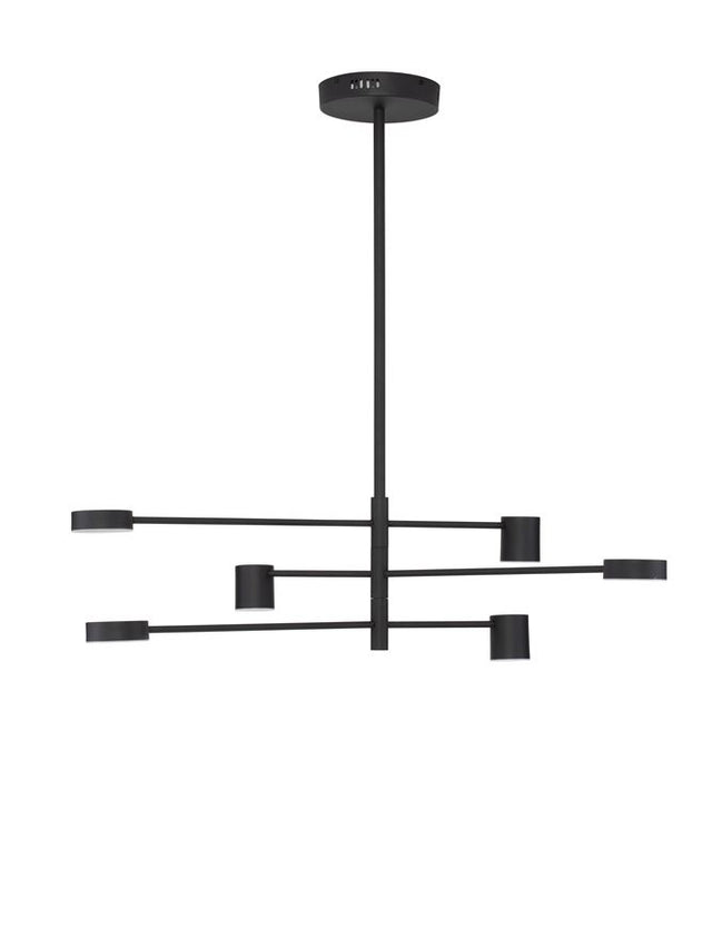 NORDIK Triac Dimmable Black Aluminium & Acrylic LED 28 Watt 230 Volt 594Lm 3000K IP20 D: 100 H: 95 cm Rotatable Fixed Height