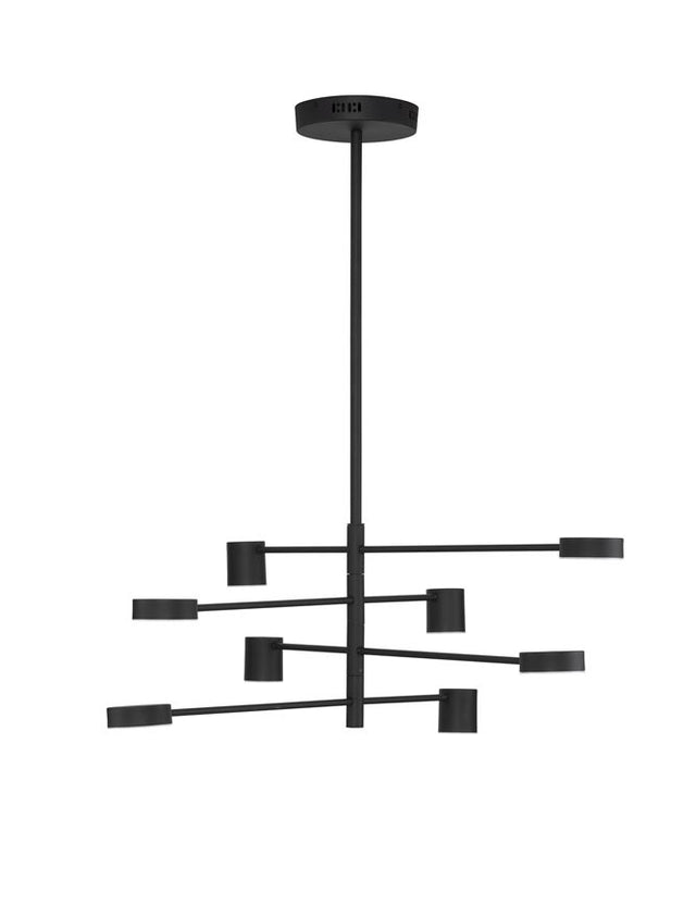 NORDIK Triac Dimmable Black Aluminium & Acrylic LED 40 Watt 230 Volt 690Lm 3000K IP20 D: 100 H: 110 cm Rotatable Fixed Height