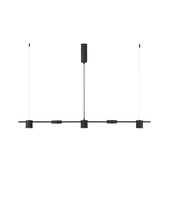 NORDIK Triac Dimmable Black Aluminium & Acrylic LED 29 Watt 230 Volt 560Lm 3000K IP20 L: 127 H: 120 cm Adjustable Height