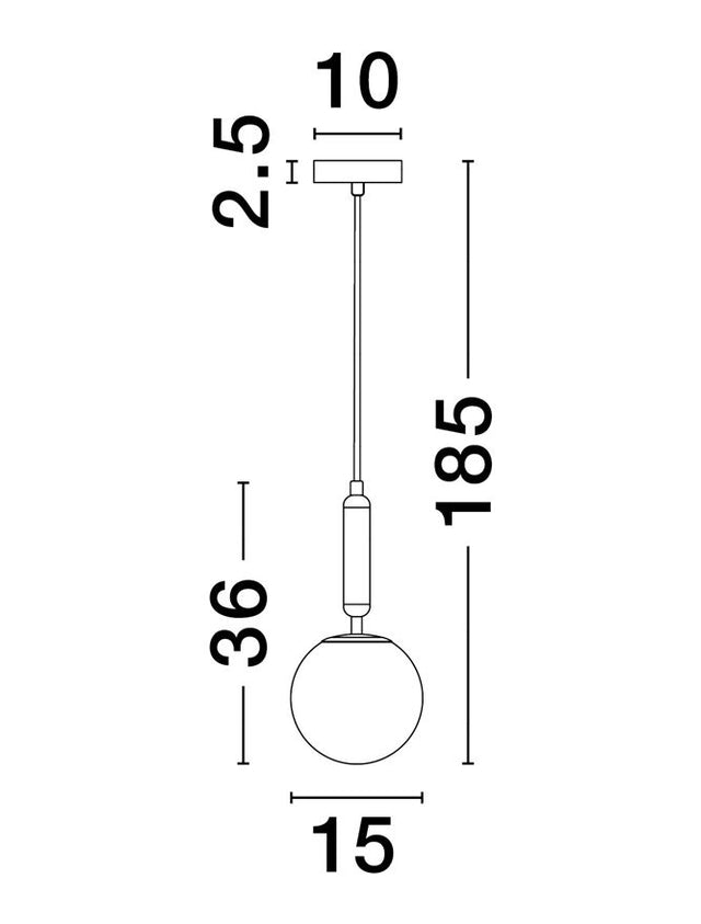 MONET Brass Gold Metal Opal Glass LED E27 1x12 Watt 230 Volt IP20 Bulb Excluded D: 15 H: 185 cm Adjustable height