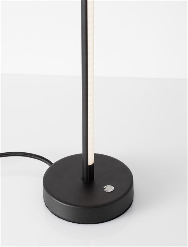 COLBY Sandy Black Aluminium LED 10 Watt 220-240 Volt 650Lm 3000K IP20 D: 12 H: 50 cm