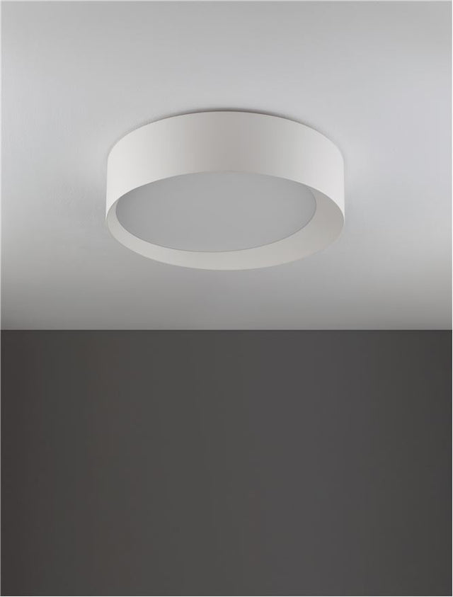 OBY Triac Dimmable Sandy White Aluminium & Acrylic LED 30 Watt 230 Volt 1800Lm 3000K IP20 D: 45 H: 12 cm