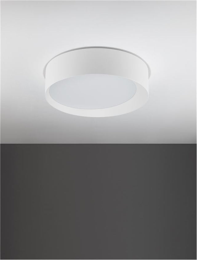 OBY Triac Dimmable Sandy White Aluminium & Acrylic LED 30 Watt 230 Volt 1800Lm 3000K IP20 D: 45 H: 12 cm