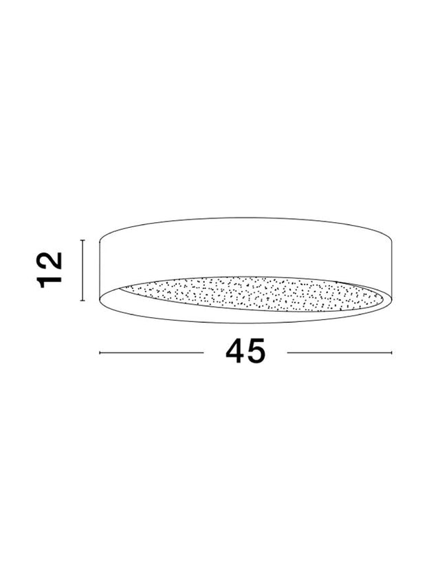 OBY Triac Dimmable Sandy White Aluminium & Acrylic LED 30 Watt 230 Volt 1800Lm 3000K IP20 D: 45 H: 12 cm