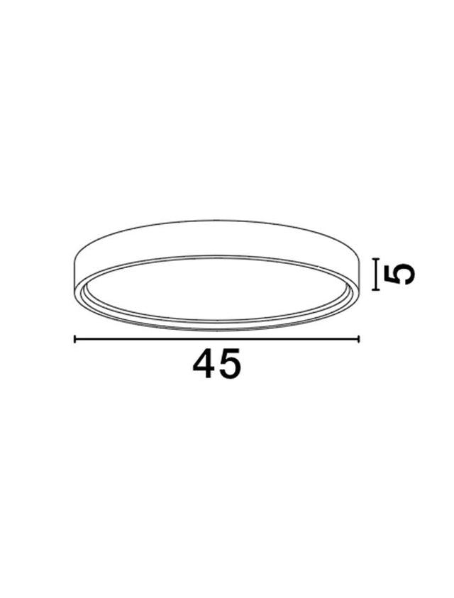 OLAF Triac Dimmable Sandy Black Aluminium & Acrylic LED 30 Watt 220-240 Volt 2400Lm 3000K IP20 D: 45 H: 5 cm