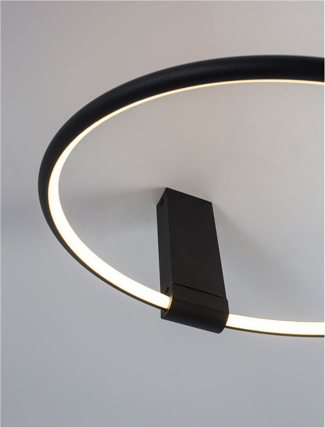 GARVE Triac Dimmable Sandy Black Aluminium & Acrylic LED 30 Watt 230 Volt 1354Lm 3000K IP20 D: 40 H: 60 cm Adjustable