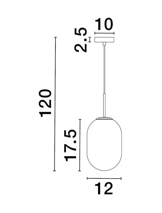 CHRYSI Brass Gold Metal & Gradient White Glass LED G9 1x5 Watt 230 Volt IP20 Bulb Excluded D: 12 H: 120 cm Adjustable Height