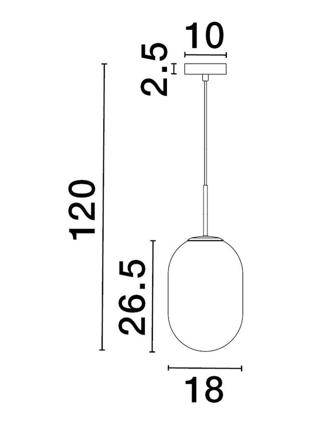 CHRYSI Brass Gold Metal & Gradient White Glass LED E14 1x5 Watt 230 Volt IP20 Bulb Excluded D: 18 H: 120 cm Adjustable Height