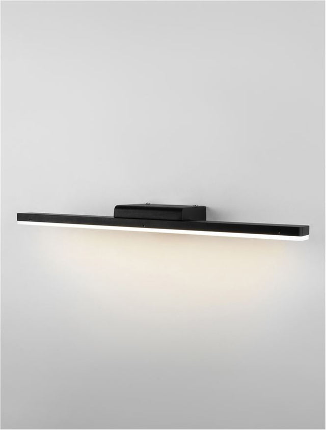 NYX Black Aluminium & Acrylic LED 12 Watt 100-240 Volt 1802Lm 3000K IP44 L: 45 W: 9.5 H: 3 cm