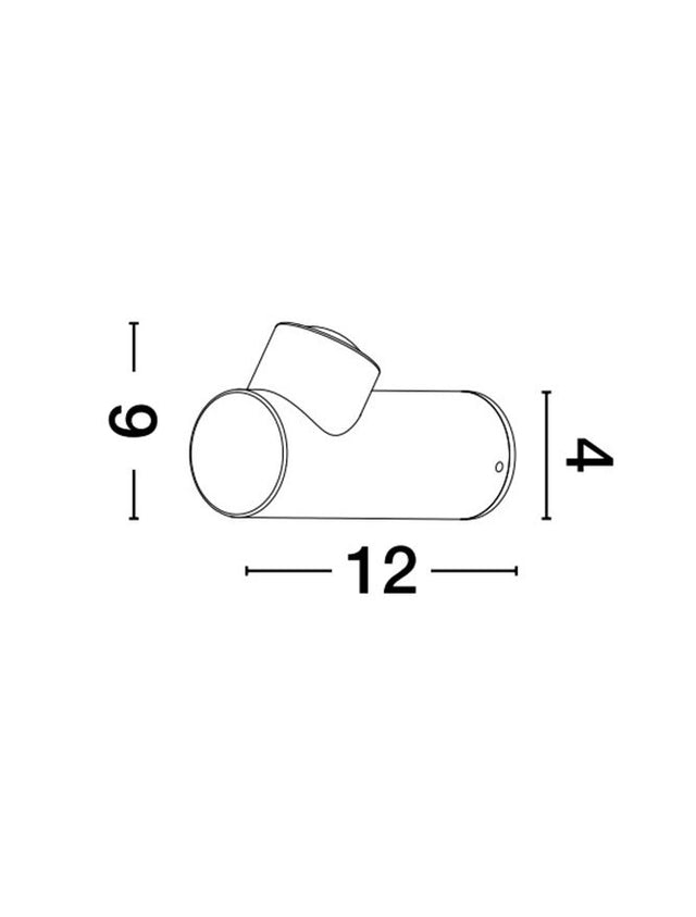 BRICE Black Aluminium Glass Diffuser Osram LED 6 Watt 594Lm 3000K 220-240V IP54 D: 6 W: 12 H: 4 cm