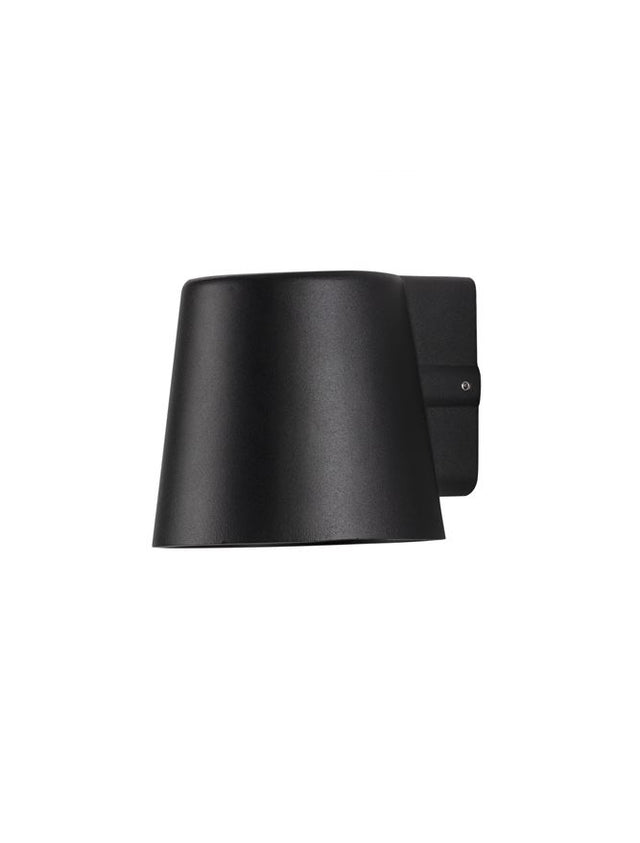 OVI Black Aluminium Glass Diffuser LED GU10 1x7 Watt 220-240 Volt IP54 Bulb Excluded Light Down D: 10 W: 11 H: 9 cm