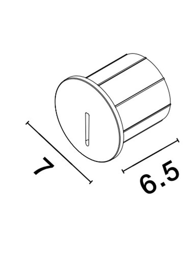 CIRCE White Aluminium LED 3 Watt 170Lm 220-240 Volt 50Hz 3000K IP54 D: 7 H: 6.5 cm Cut Out: 5.5 cm