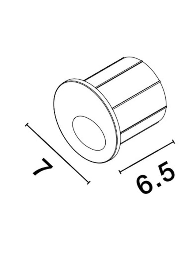 CIRCE White Aluminium LED 3 Watt 170Lm 220-240 Volt 50Hz 3000K IP54 D: 7 H: 6.5 cm Cut Out: 5.5 cm