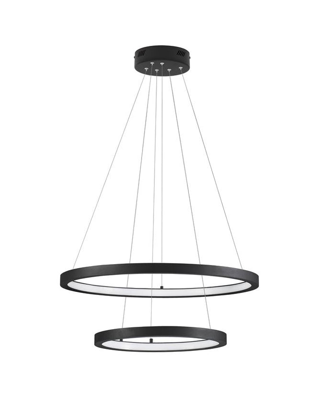 EMPATIA Triac Dimmable Sandy Black Aluminium & Acrylic LED 60 Watt 230 Volt 1755Lm 3000K IP20 D1: 60 D2: 40 H: 120 cm Adjustable Height & Rotating