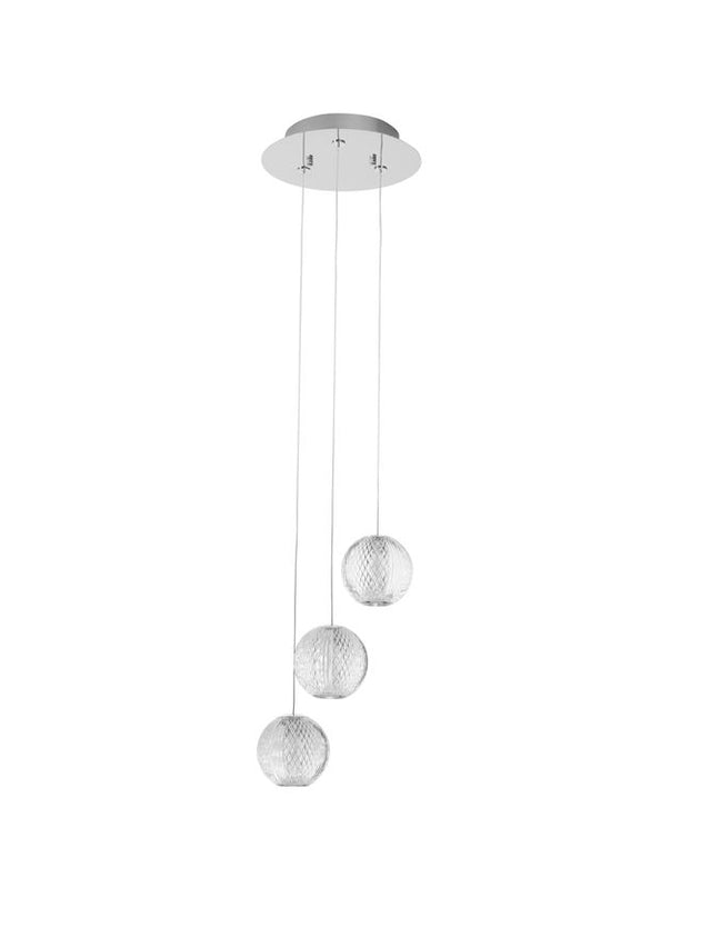 BRILLANTE Triac Dimmable Chrome Aluminium & Acrylic LED 16 Watt 230 Volt 665Lm 3200K IP20 D: 22 H: 120 cm Adjustable Height