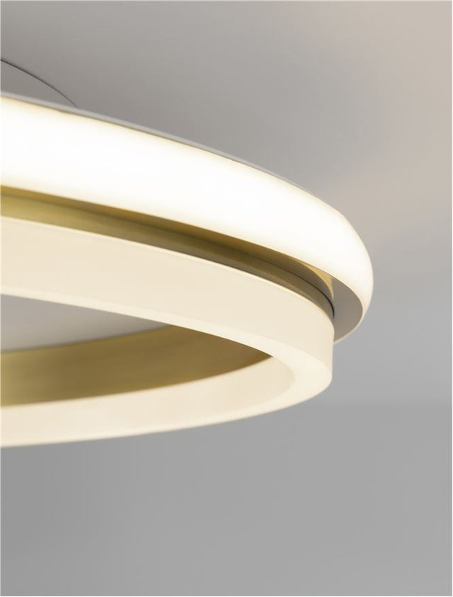 WILLOW Gold Aluminium & Acrylic LED 38 Watt 230 Volt 3761Lm 3000K IP20 D: 45 H: 6 cm