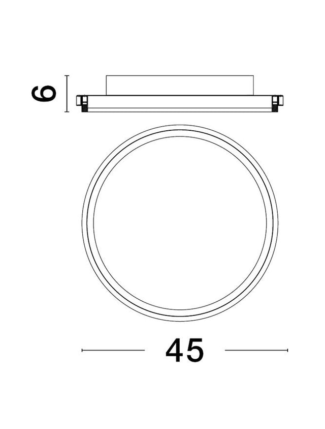 WILLOW Sandy White Aluminium & Acrylic LED 38 Watt 230 Volt 3761Lm 3000K IP20 D: 45 H: 6 cm