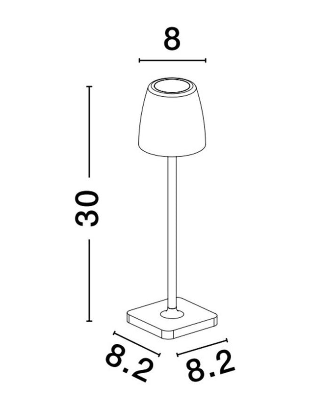 COLT Sandy Black Die-Casting Aluminium & Acrylic LED 2 Watt 207Lm 3000K IP54 Beam Angle 62O DC 5 Volt Switch On/Off USB Wire D: 8 H: 30 cm